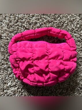 Pink Quilted Puffer Handbag